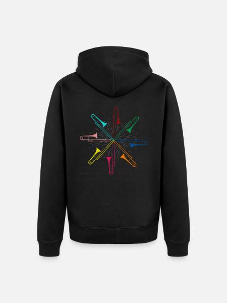 Trombone sound - Unisex Premium Organic Zip Hoodie - black
