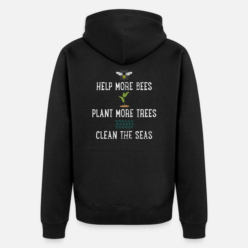 protecteurs de la nature - Veste à capuche bio Premium Unisexe - noir