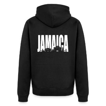 Jamaïque - Veste à capuche bio Premium Unisexe - noir - Dos - Nico (187cm)