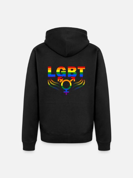 lgbt - Veste à capuche bio Premium Unisexe - noir