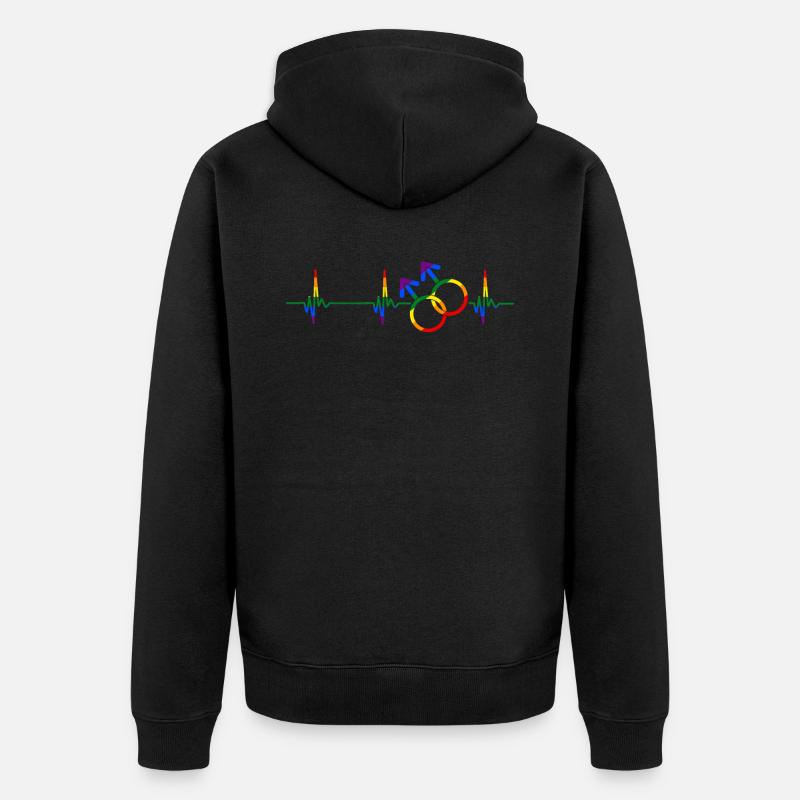 lgbt - Veste à capuche bio Premium Unisexe - noir