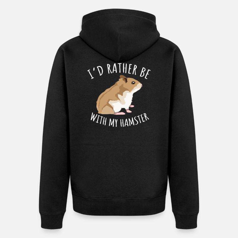 hamster - Veste à capuche bio Premium Unisexe - noir