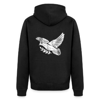 Pigeon pigeon fancier - Unisex Premium Organic Zip Hoodie - black - Back - Nico (187cm)