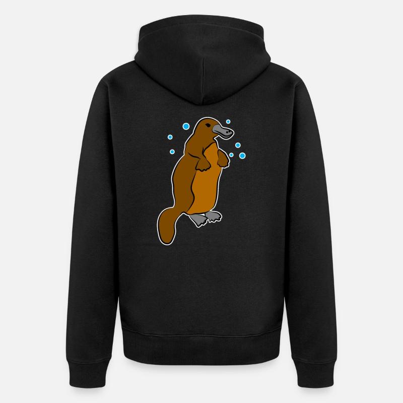 ornithorynque - Veste à capuche bio Premium Unisexe - noir