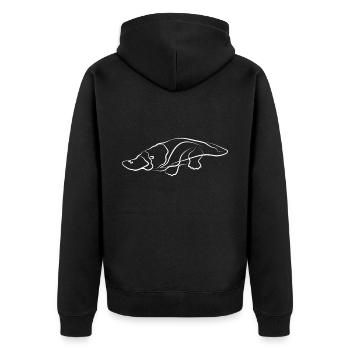 Ornithorynque animal rare - Veste à capuche bio Premium Unisexe - noir - Dos - Nico (187cm)