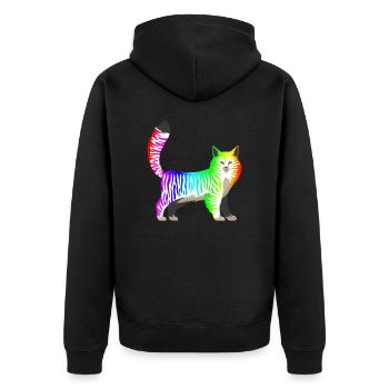 LGBT - Unisex Premium Bio Zip Hoodie - Schwarz - Hinten - Nico (187cm)