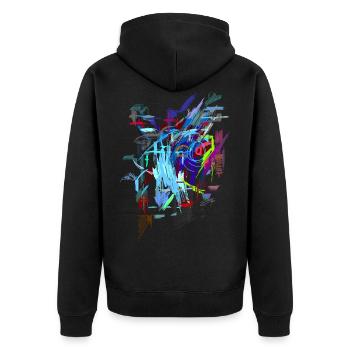 art - Veste à capuche bio Premium Unisexe - noir - Dos - Nico (187cm)