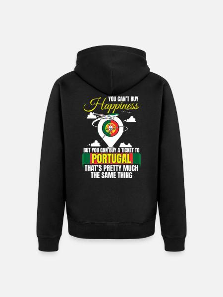 Portugal - Unisex Premium Organic Zip Hoodie - black