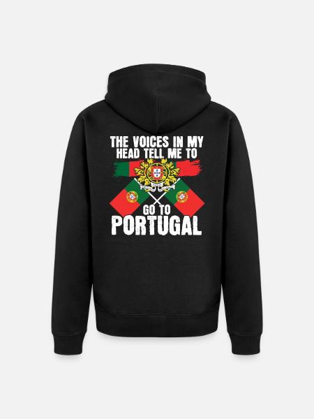 Portugal - Veste à capuche bio Premium Unisexe - noir