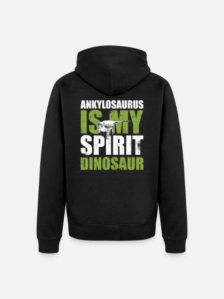 Ankylosaurus is my Spiritual Dinosaur - Unisex Premium Organic Zip Hoodie - black