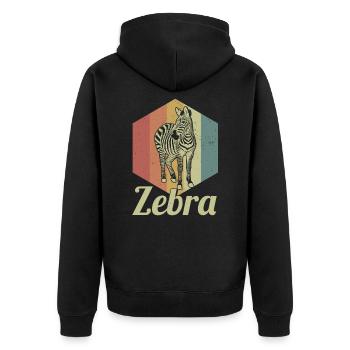 zèbre - Veste à capuche bio Premium Unisexe - noir - Dos - Nico (187cm)