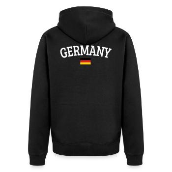 Allemagne - Veste à capuche bio Premium Unisexe - noir - Dos - Nico (187cm)