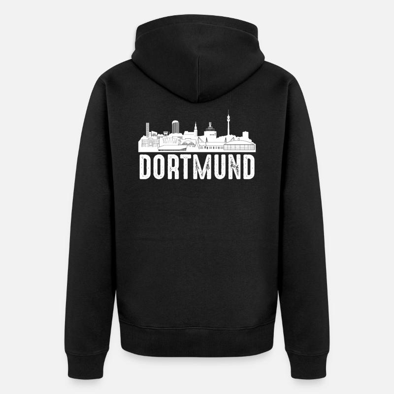 Dortmund - Unisex Premium Bio Zip Hoodie - Schwarz