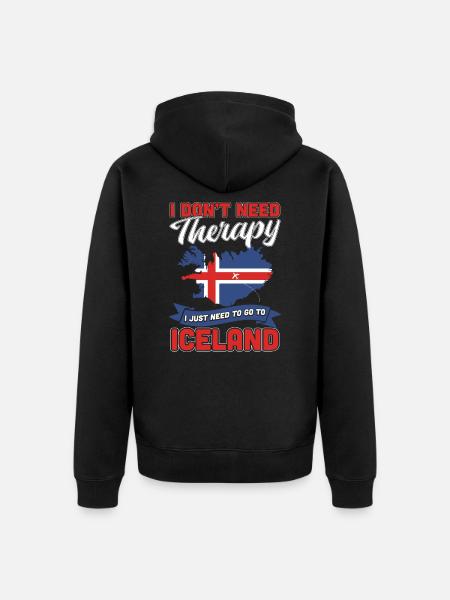 Iceland - Unisex Premium Organic Zip Hoodie - black