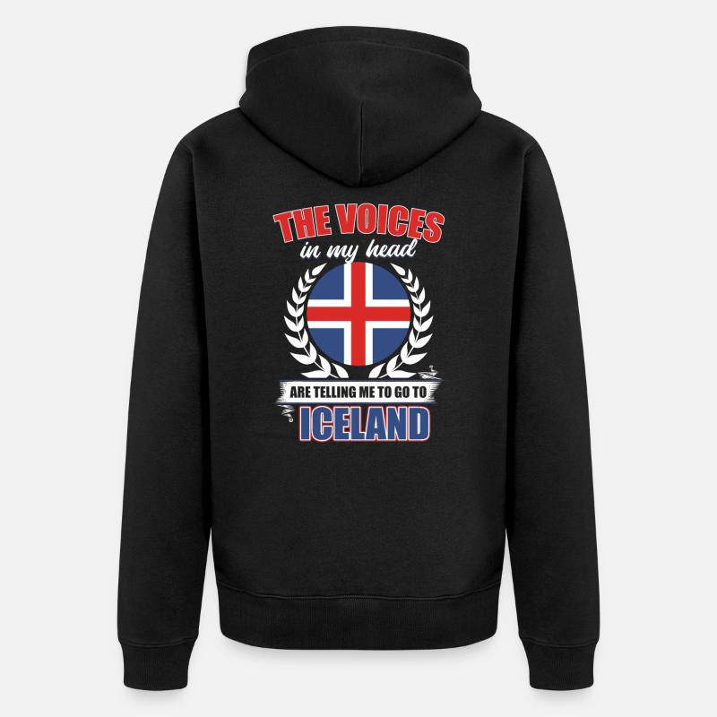 Islande - Veste à capuche bio Premium Unisexe - noir