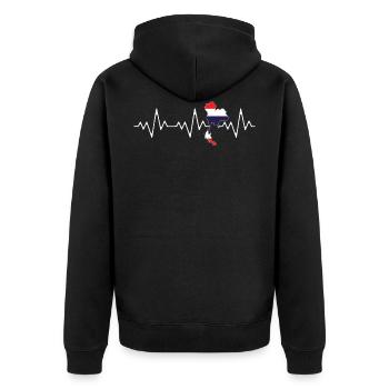 Thaïlande - Veste à capuche bio Premium Unisexe - noir - Dos - Nico (187cm)