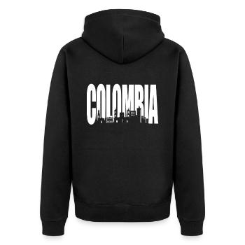 Colombie - Veste à capuche bio Premium Unisexe - noir - Dos - Nico (187cm)