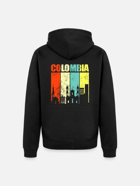 Colombia - Unisex Premium Organic Zip Hoodie - black