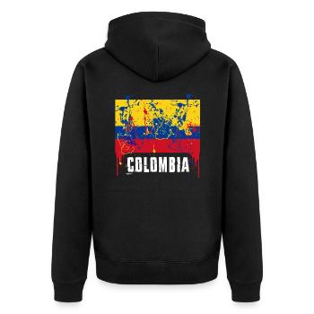 Colombie - Veste à capuche bio Premium Unisexe - noir - Dos - Nico (187cm)