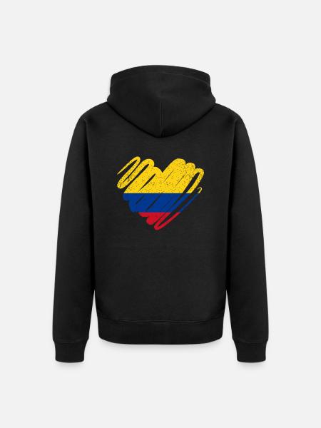 Colombie - Veste à capuche bio Premium Unisexe - noir