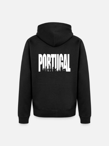 Portugal - Unisex Premium Organic Zip Hoodie - black