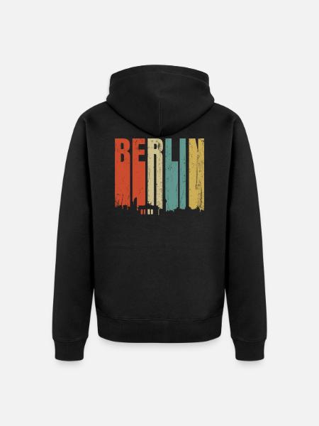 Berlin - Unisex Premium Bio Zip Hoodie - Schwarz