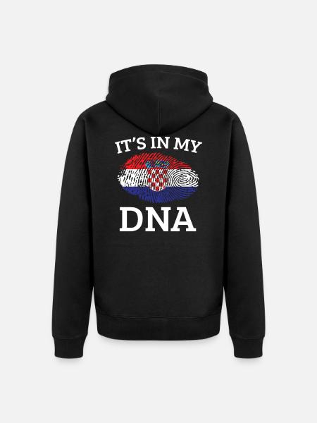 Croatia - Unisex Premium Organic Zip Hoodie - black