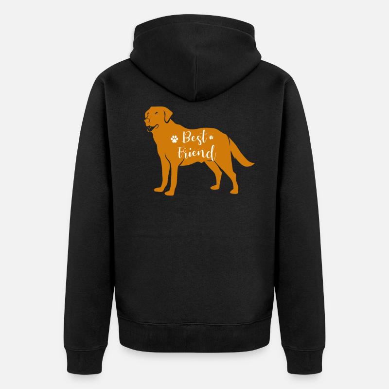 Labrador - Unisex Premium Bio Zip Hoodie - Schwarz