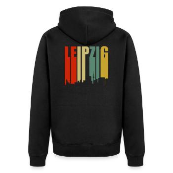 Leipzig - Veste à capuche bio Premium Unisexe - noir - Dos - Nico (187cm)