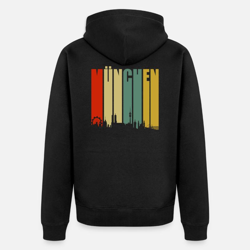 Munich - Veste à capuche bio Premium Unisexe - noir
