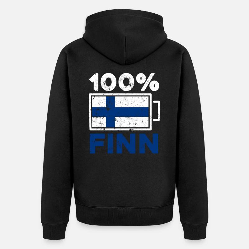 Finlande Identité - Veste à capuche bio Premium Unisexe - noir