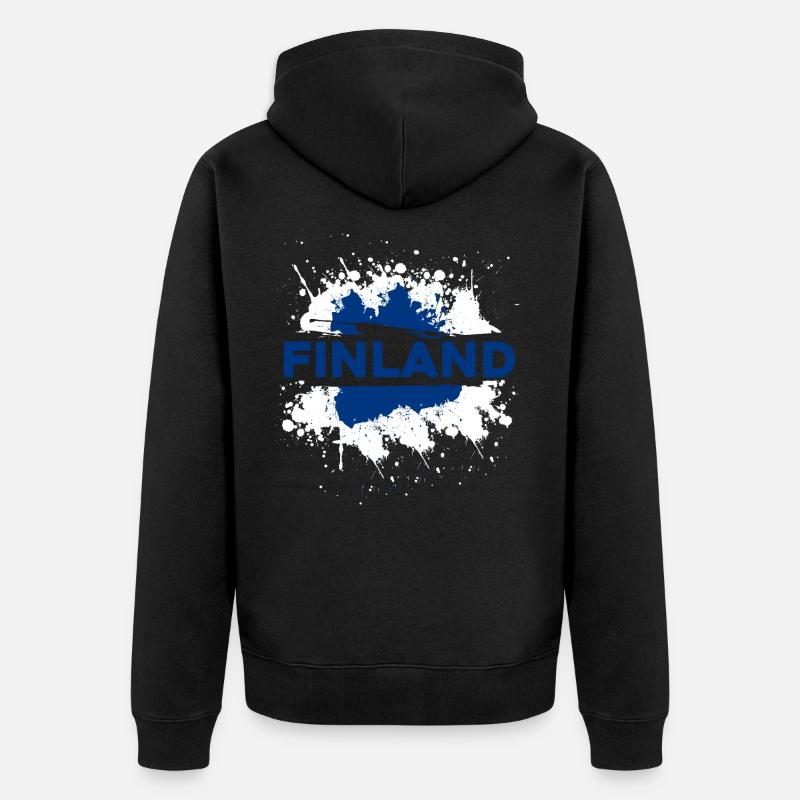 Finlande Pays - Veste à capuche bio Premium Unisexe - noir