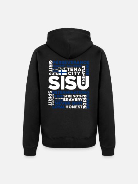 Finland - Unisex Premium Organic Zip Hoodie - black