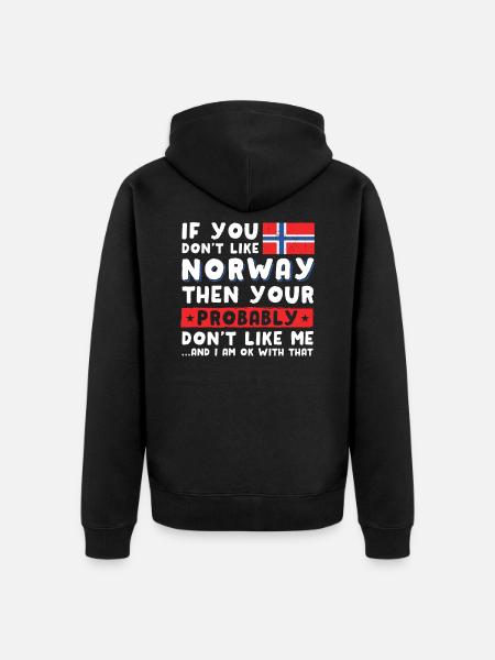 Norway - Unisex Premium Organic Zip Hoodie - black