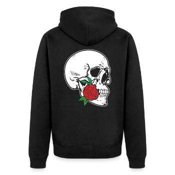 Tête de mort - Veste à capuche bio Premium Unisexe - noir - Dos - Nico (187cm)