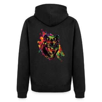 Wolf - Veste à capuche bio Premium Unisexe - noir - Dos - Nico (187cm)