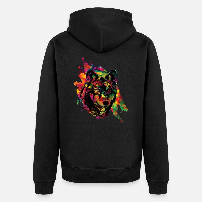 Wolf - Veste à capuche bio Premium Unisexe - noir