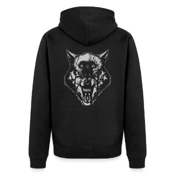 Wolf - Veste à capuche bio Premium Unisexe - noir - Dos - Nico (187cm)