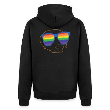Labrador - Veste à capuche bio Premium Unisexe - noir - Dos - Nico (187cm)