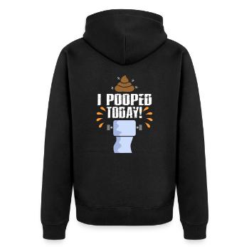 Scheiße Doof Dumm Dumme Welt Lustiger Spruch Dumme - Unisex Premium Bio Zip Hoodie - Schwarz - Hinten - Nico (187cm)