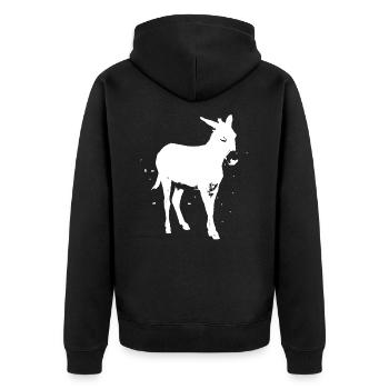 baudet - Veste à capuche bio Premium Unisexe - noir - Dos - Nico (187cm)