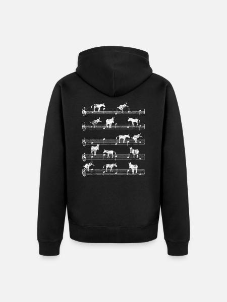 Donkey music - Unisex Premium Organic Zip Hoodie - black