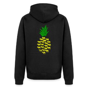 Âne ananas - Veste à capuche bio Premium Unisexe - noir - Dos - Nico (187cm)