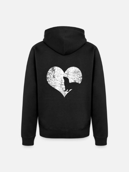 Ferret animal lovers - Unisex Premium Organic Zip Hoodie - black