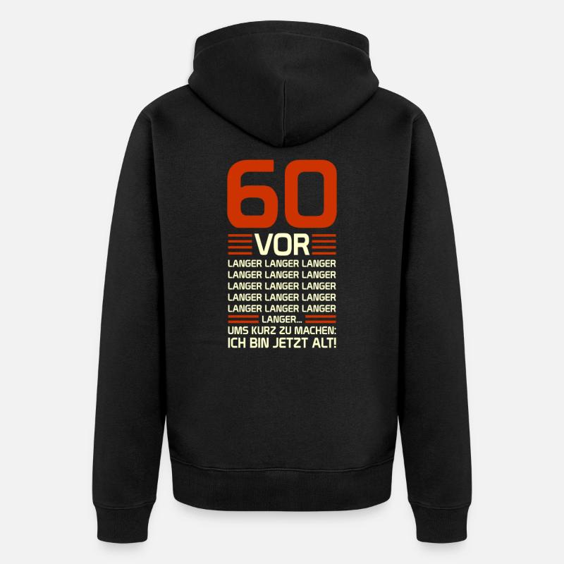 60e anniversaire - Veste à capuche bio Premium Unisexe - noir
