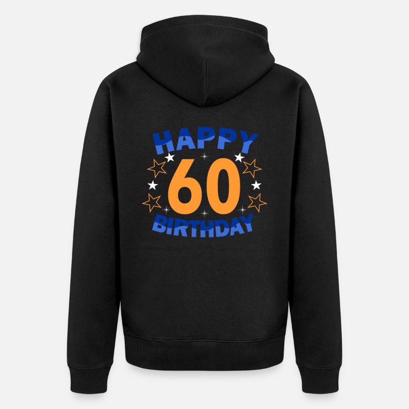 60e anniversaire - Veste à capuche bio Premium Unisexe - noir