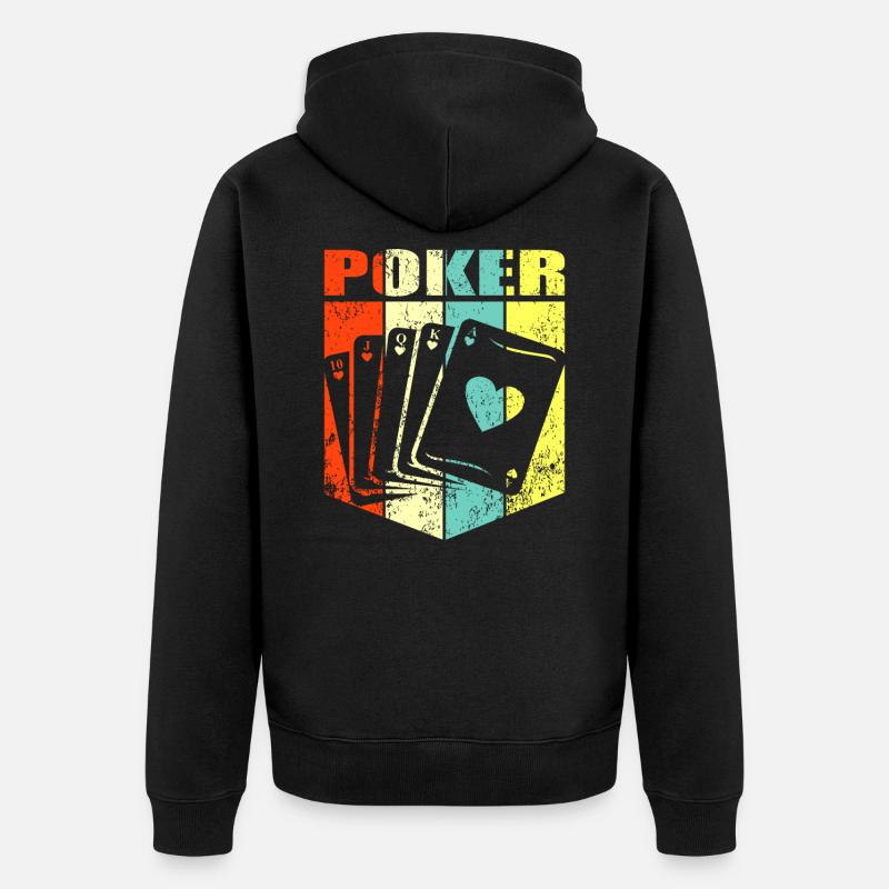 Poker Poker Cadeau - Veste à capuche bio Premium Unisexe - noir