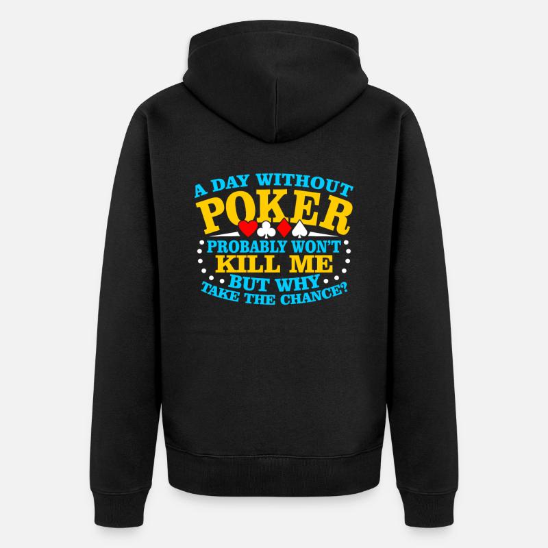 Poker Poker Cadeau - Veste à capuche bio Premium Unisexe - noir