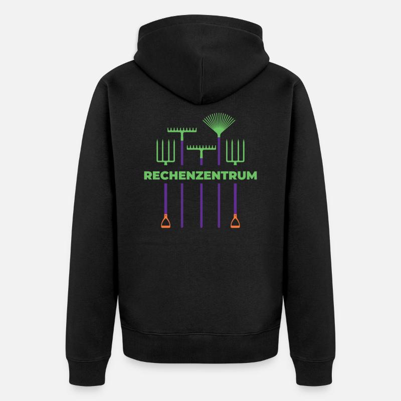 Rechenzentrum Gärtner Computer Nerd Garten Coding - Unisex Premium Bio Zip Hoodie - Schwarz