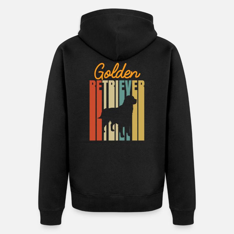 Golden retrievers - Veste à capuche bio Premium Unisexe - noir